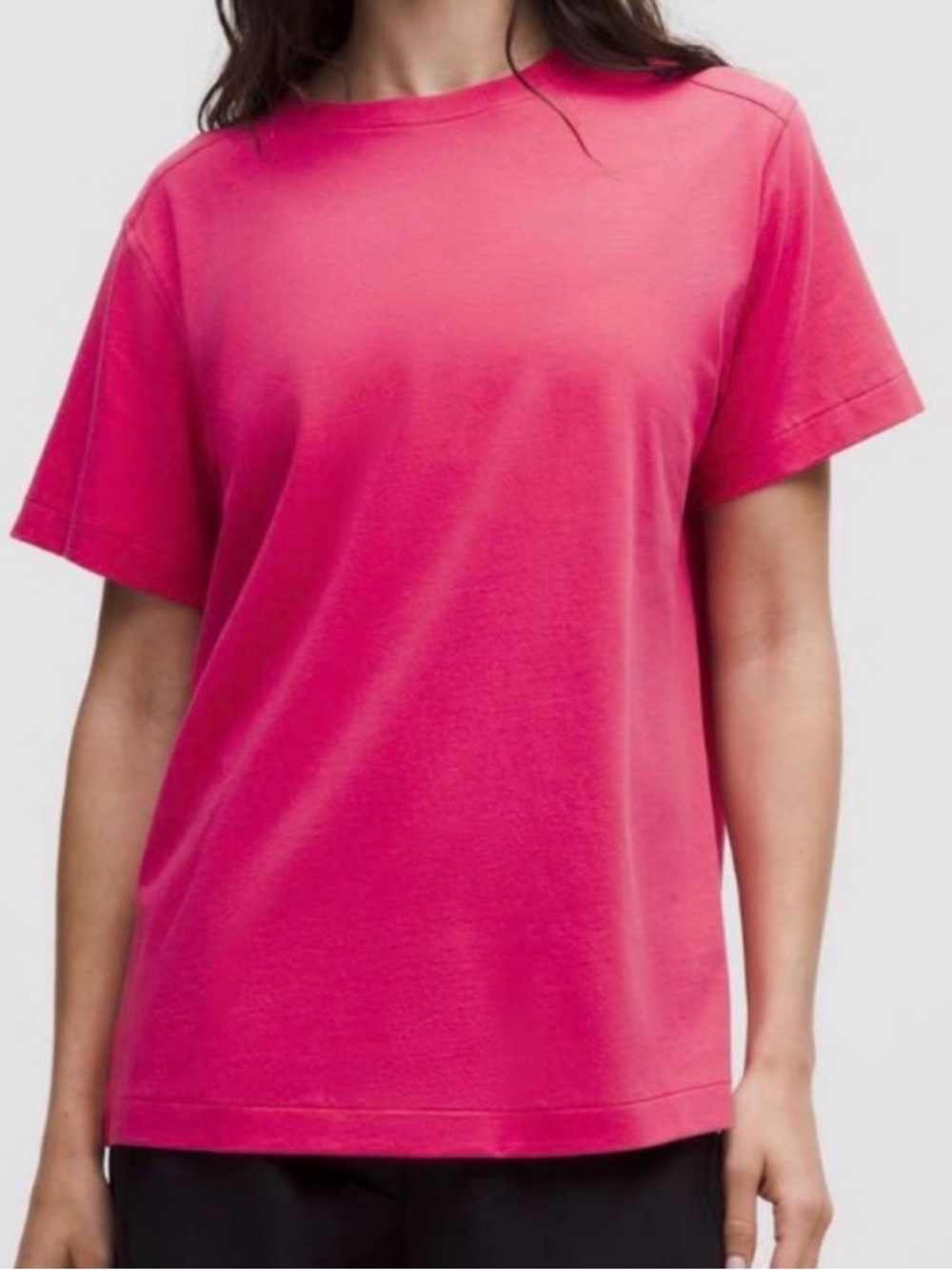 lululemon athletica Women's Crew Tee in Bright Pink